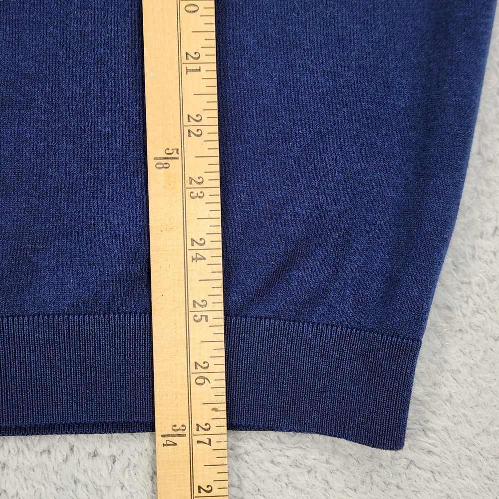 MCNEAL Sweater Vest Mens Large Blue V Neck Cotton Stretch Knit Pullover NEW - Picture 8 of 15